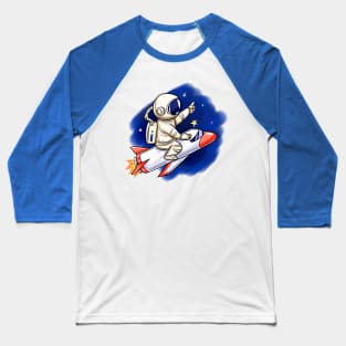 Astronaut Rocket Ride Baseball T-Shirt